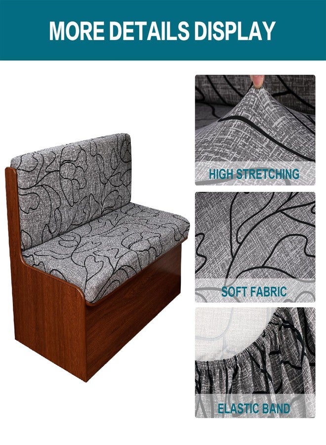 KRFOONN RV Dinette Cushion Covers Stretch Camper Cushions Cover Replacement Couch Cushion Slipcovers Washable Loveseat Slipcovers for Travel Trailer Couch (2 Backrest Cover & 2 Bench Cover, 11) - Image 2